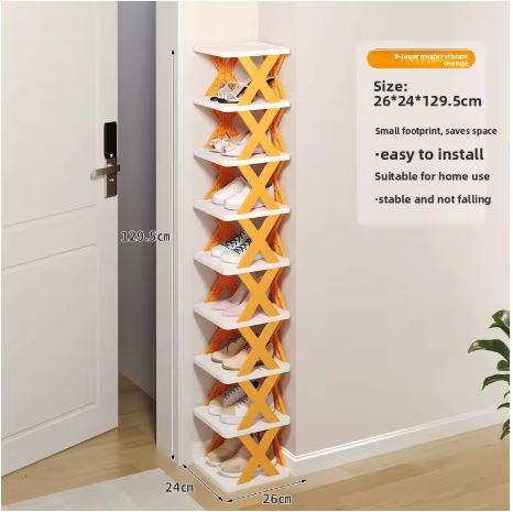 Schmales Schuhregal Turm | Karnz