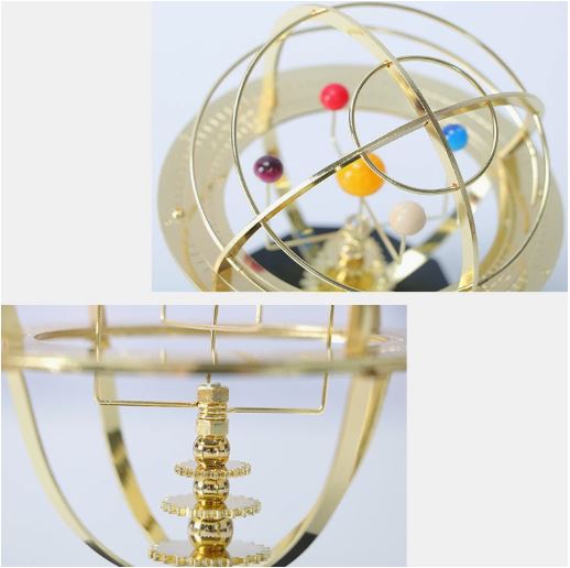 Grand Orrery Modell Handgefertigte Mechanische Messing Solar-System Nachbildung (5 Planeten)