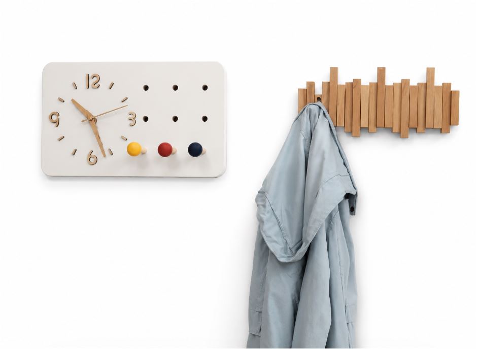 Stilvoller Holzkleiderschrank – FlexiKarnze magnetische Haken für mehr Organisation | Ideal für das Schlafzimmer | Karnz