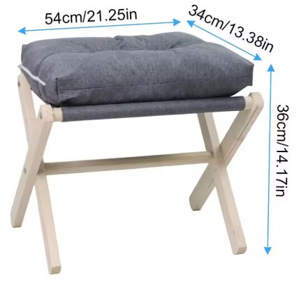 Falthocker Mit Angenehmem Polster Und Stabilem Holzrahmen Karnz