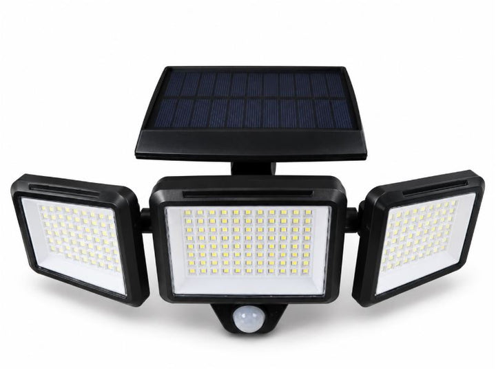 Solarbetriebene Sicherheitsleuchte mit Bewegungsmelder – LED Außenstrahler für Haus und Garten | Karnz