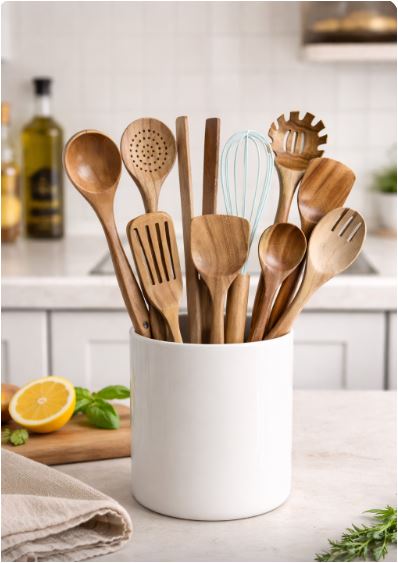 EcoWood Holzbesteckset mit 10 Teilen Karnz