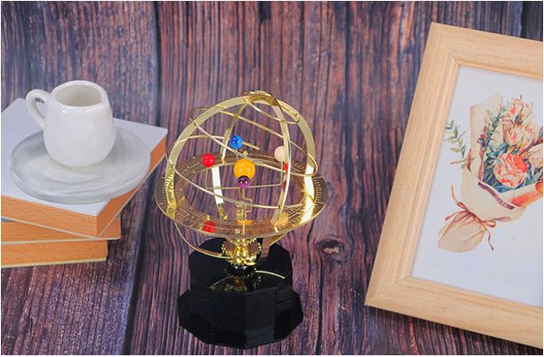 Grand Orrery Modell Handgefertigte Mechanische Messing Solar-System Nachbildung (5 Planeten)