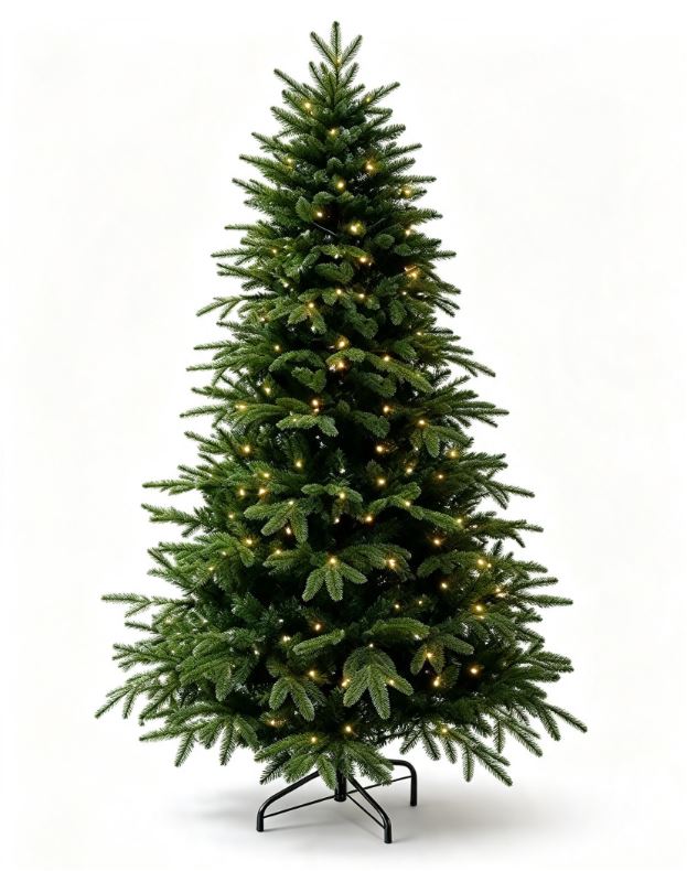Künstlicher Weihnachtsbaum mit LED-Beleuchtung, 150–300 cm