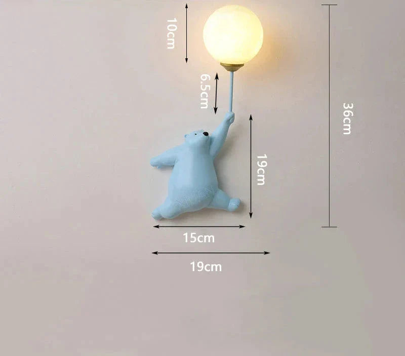 Wandleuchte für Kinderzimmer | Stilvolle Cartoon-Wandlampe für Babyzimmer | Karnz
