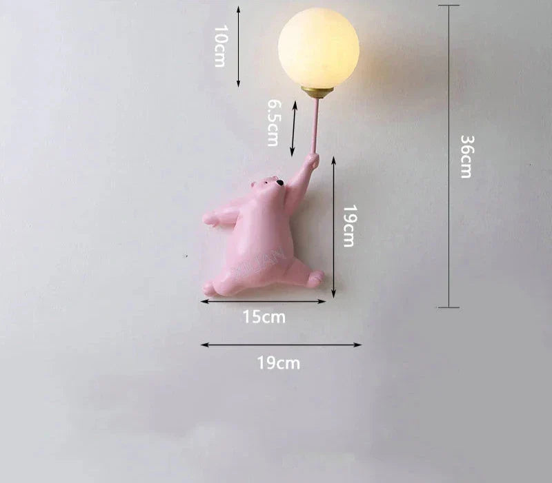 Wandleuchte für Kinderzimmer | Stilvolle Cartoon-Wandlampe für Babyzimmer | Karnz