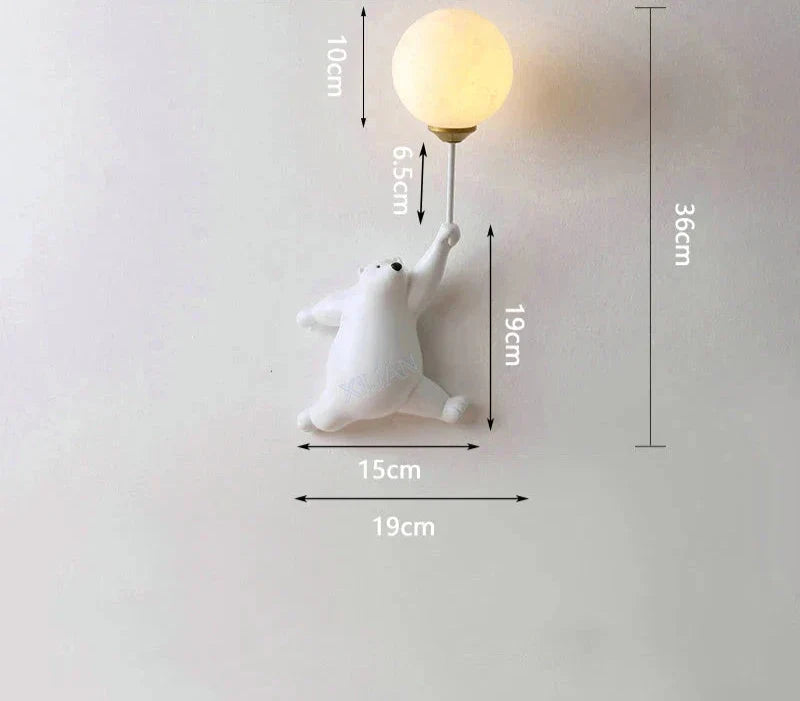 Wandleuchte für Kinderzimmer | Stilvolle Cartoon-Wandlampe für Babyzimmer | Karnz