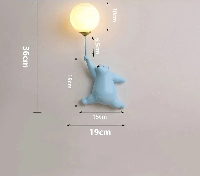 Wandleuchte für Kinderzimmer | Stilvolle Cartoon-Wandlampe für Babyzimmer | Karnz