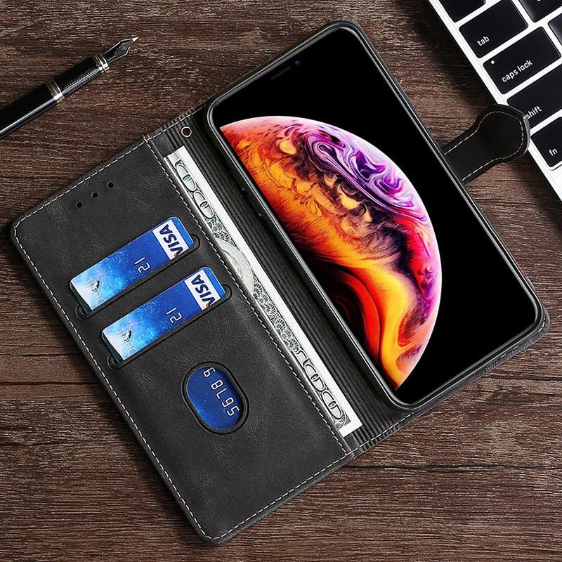 Karnz | Wallet Magnetische Flip-Lederhülle für iPhone