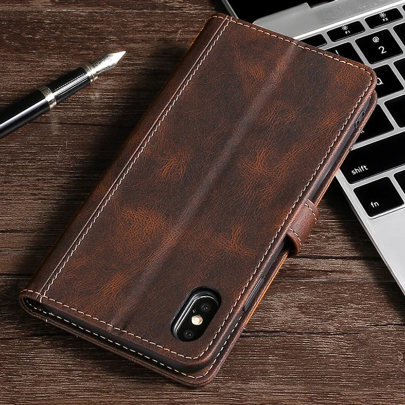 Karnz | Wallet Magnetische Flip-Lederhülle für iPhone