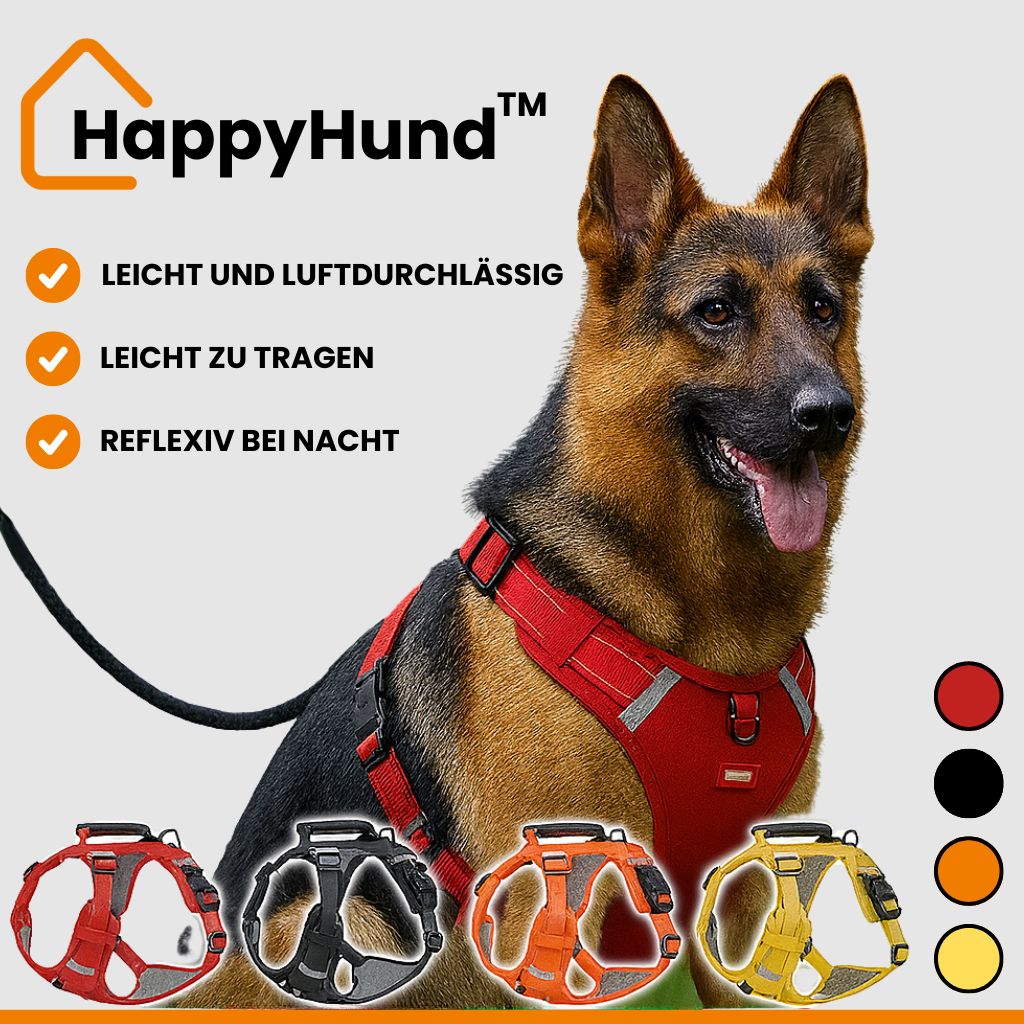 HappyHund Sicherheitsgeschirr reflektierend | Karnz