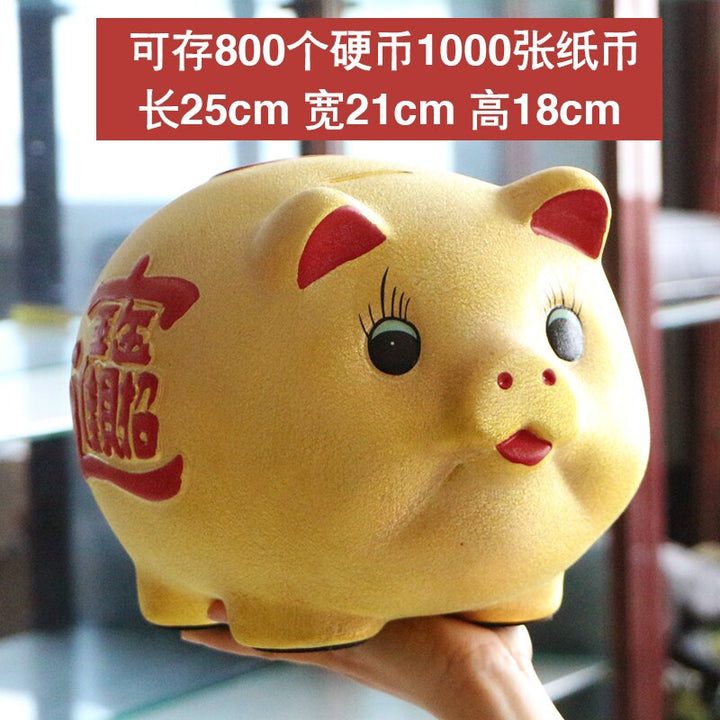 Keramik-Sparschwein mit Glücksschweinmotiv, großes Fassungsvermögen, Aufbewahrungsbox für Kinder, niedliches Schweinchen-Sparschwein aus Glas, Geschenkidee für Kinder