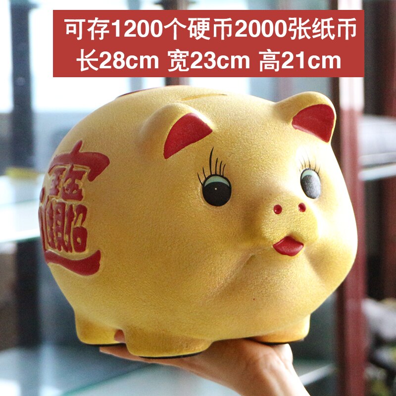 Keramik-Sparschwein mit Glücksschweinmotiv, großes Fassungsvermögen, Aufbewahrungsbox für Kinder, niedliches Schweinchen-Sparschwein aus Glas, Geschenkidee für Kinder