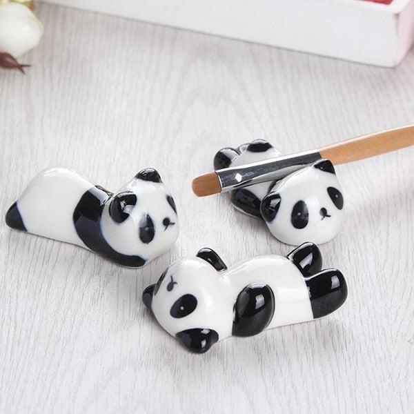 Keramischer Panda Pinsel Essstäbchenhalter | Karnz