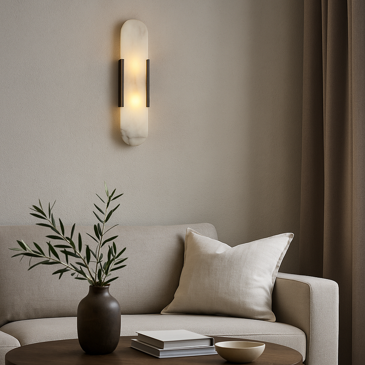 Moderne Marmor Nachttisch Wandleuchte - Elegante Wandarmatur | Karnz