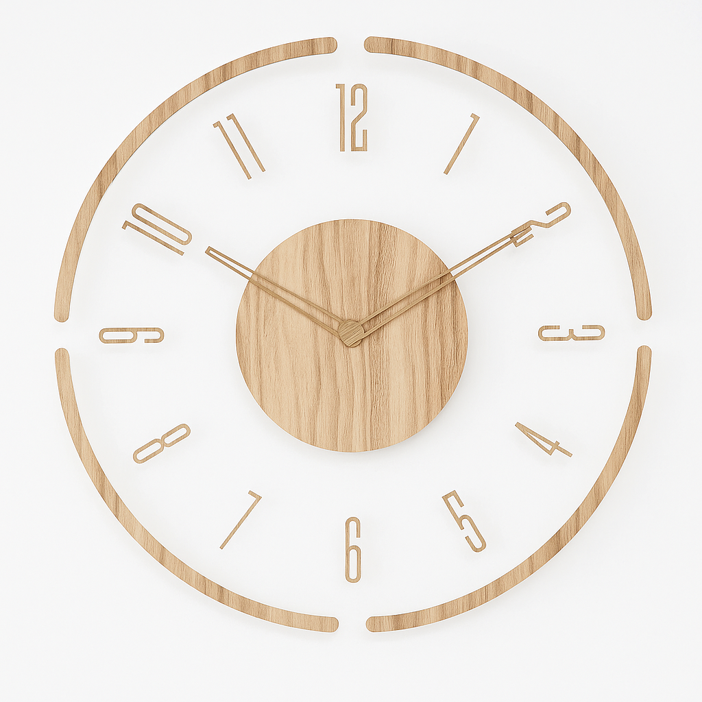 Nordische Holz-Wanduhr – Zeitlose Minimalismus | Karnz