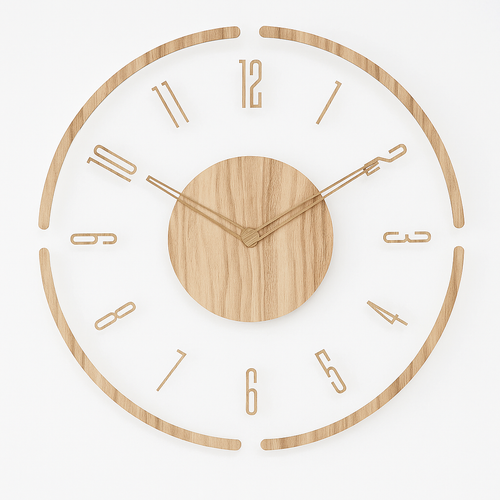 Nordische Holz-Wanduhr – Zeitlose Minimalismus | Karnz