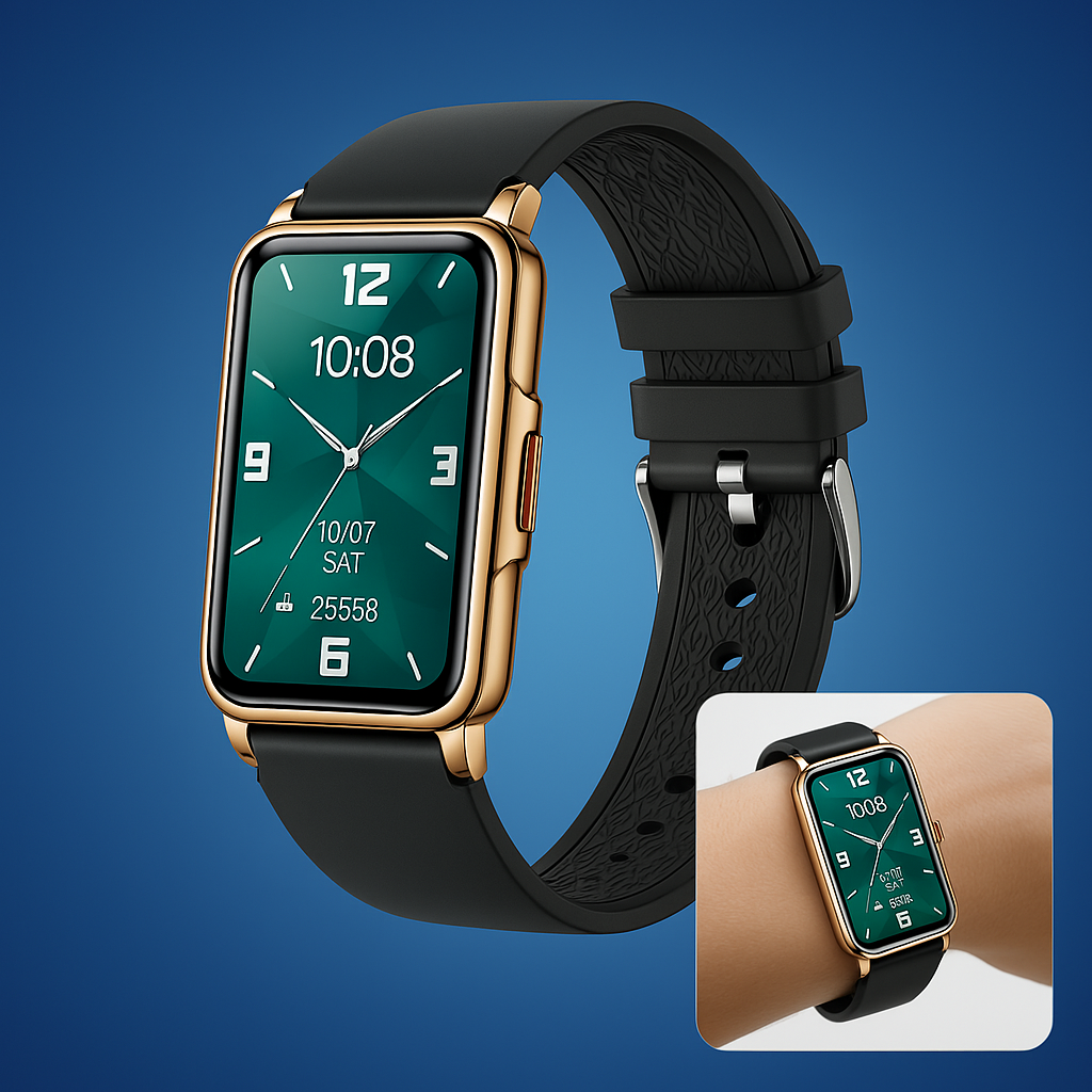 Elegante Smartwatch für den Alltag | Gesundheitsüberwachung - Langlebiges Design - Nahtlose ganztägige Konnektivität Karnz