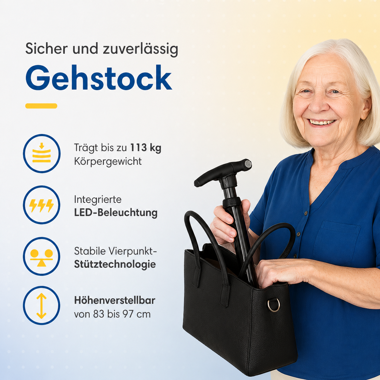 Gehstock höhenverstellbar | Karnz