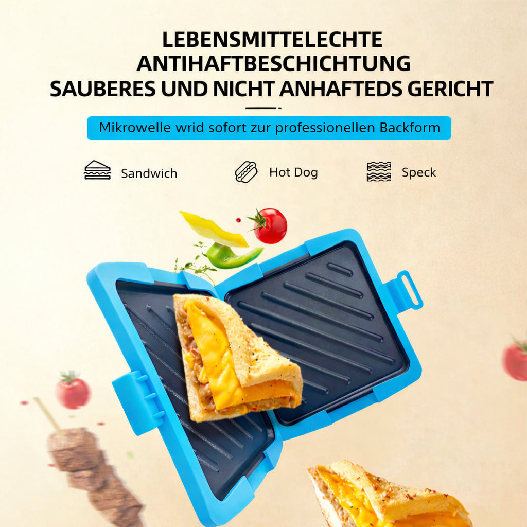 CrunchMate™ Sandwich Maker für Mikrowelle & Ofen | Karnz