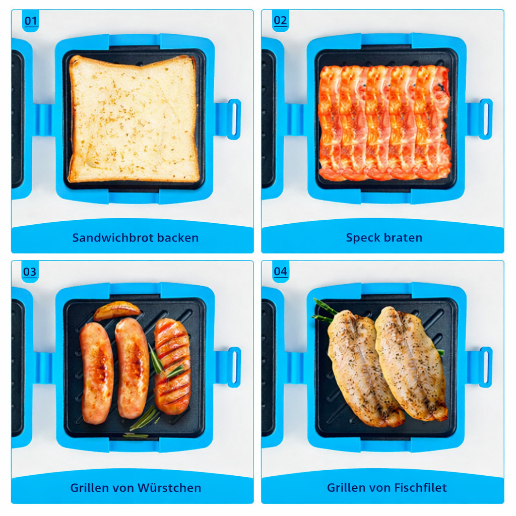 CrunchMate™ Sandwich Maker für Mikrowelle & Ofen | Karnz