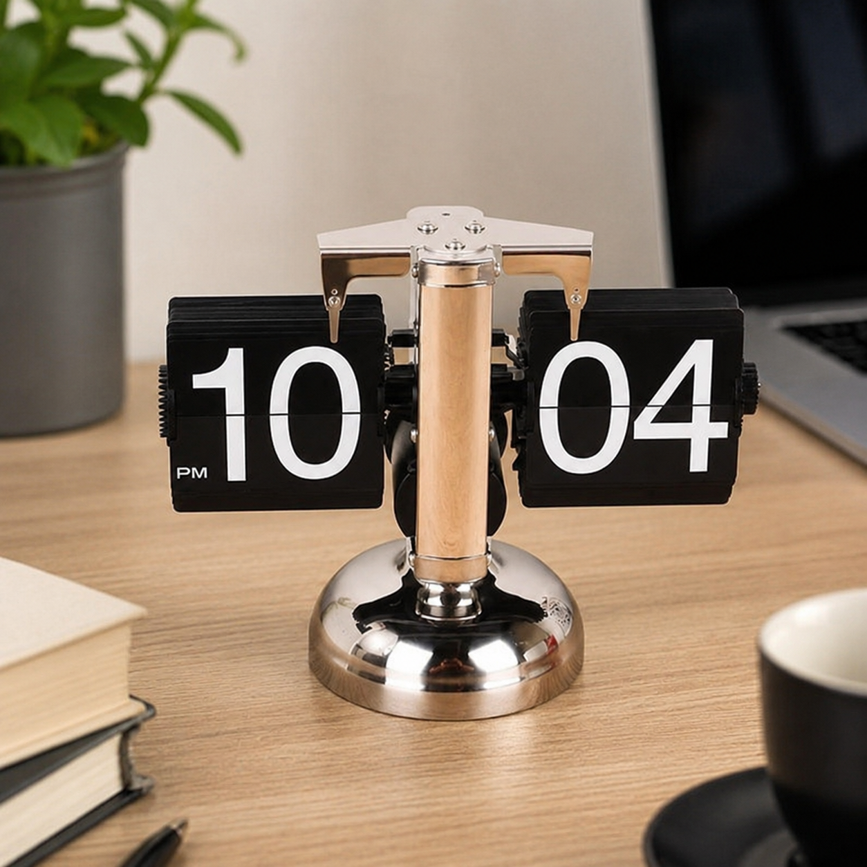 Retro Flip-Uhr mit automatischem Drehelement | Karnz