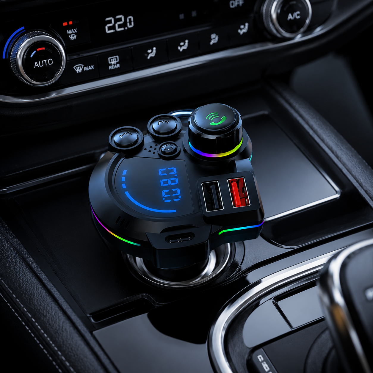 Auto FM-Transmitter Bluetooth 5.3 Dual-USB | Karnz