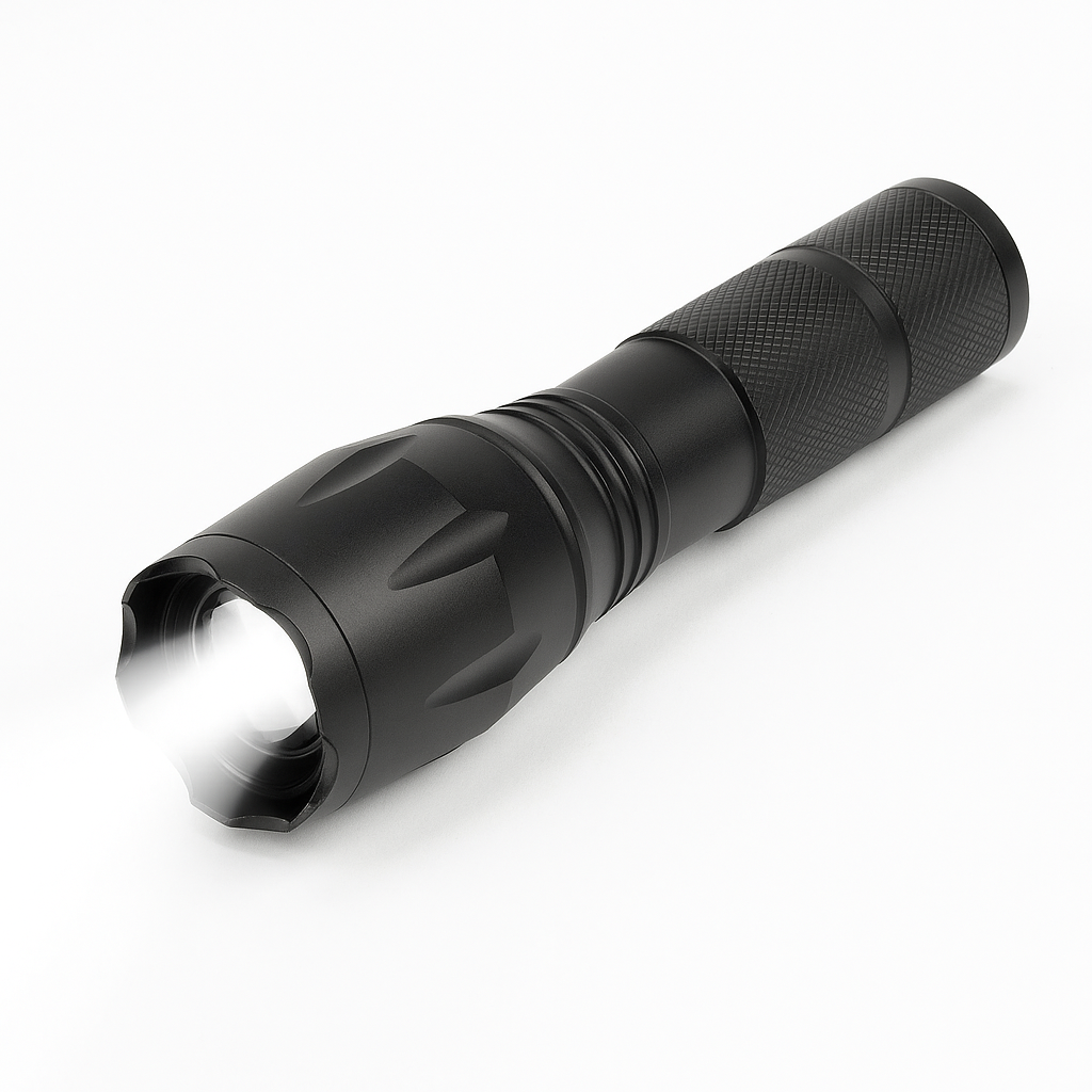 Taclight LED Zoom-Taschenlampe (wasserdicht und stoßfest) m/5 Funktionen | Karnz
