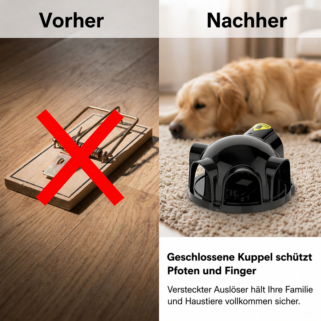 Wiederverwendbare Mausfalle mit 4 Türen | Karnz