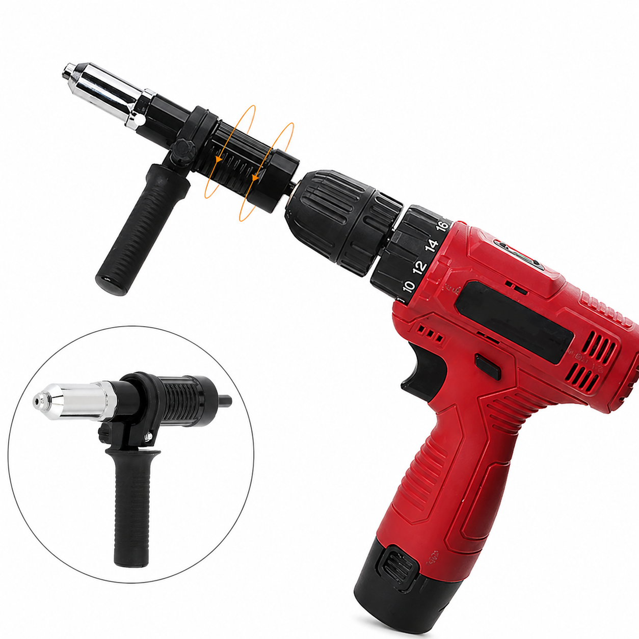 Nietzange-Adapter für Akkubohrer – SpeedRivet | Karnz