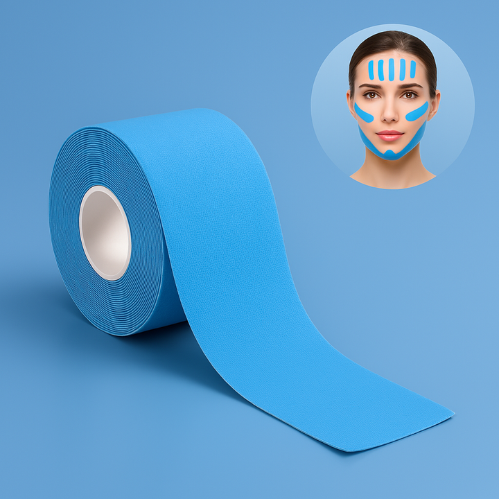 Kinesiotaping zur Gesichts- und Halsfaltenreduzierung Karnz