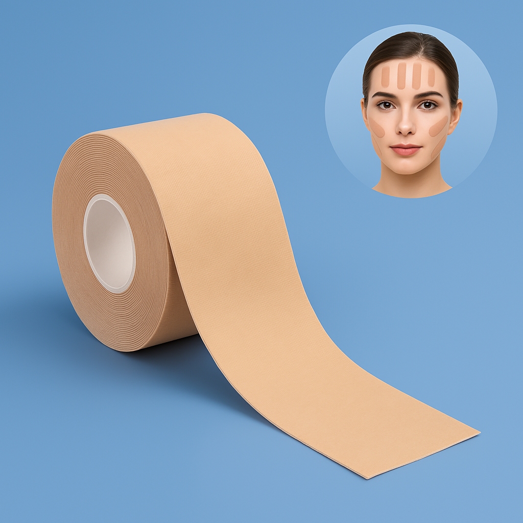 Kinesiotaping zur Gesichts- und Halsfaltenreduzierung Karnz