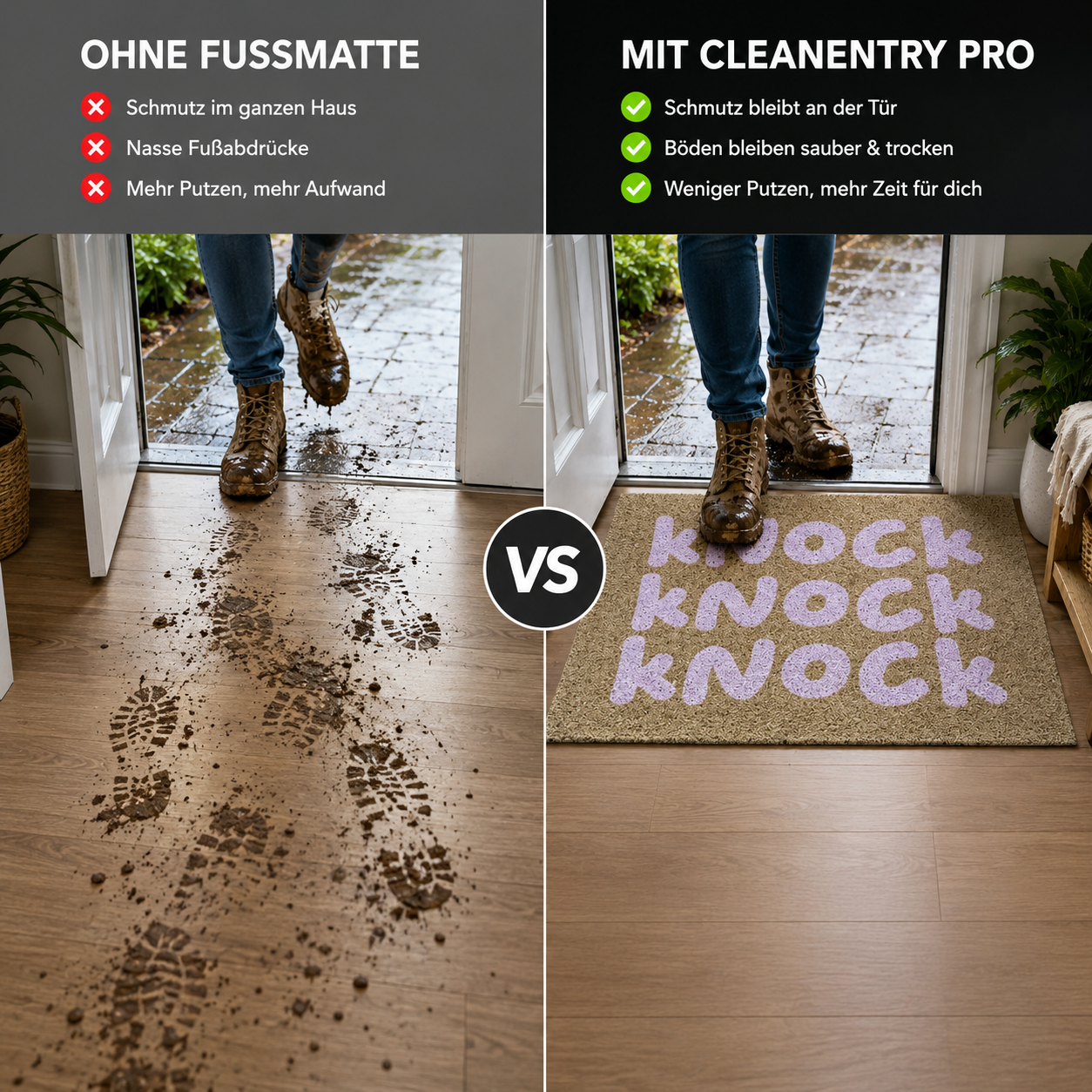 CleanEntry Pro PVC Fußmatte mit strukturierter Oberfläche | Karnz
