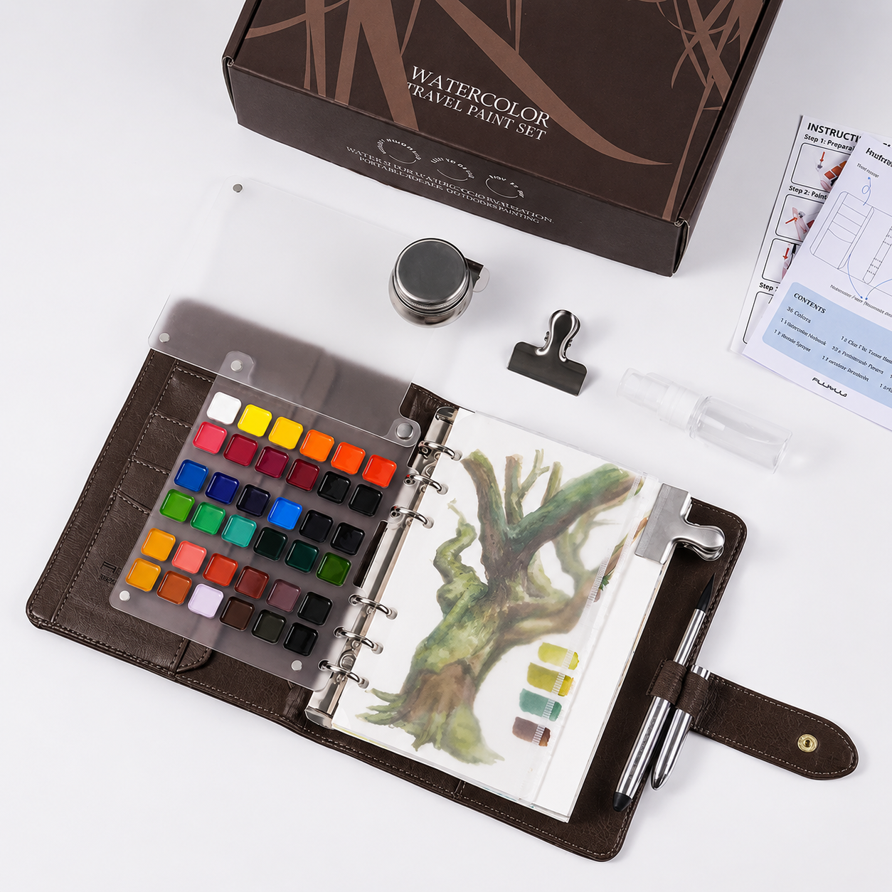 Fuumuui Aquarell-Reiseskizzenbuch-Set groß | Karnz