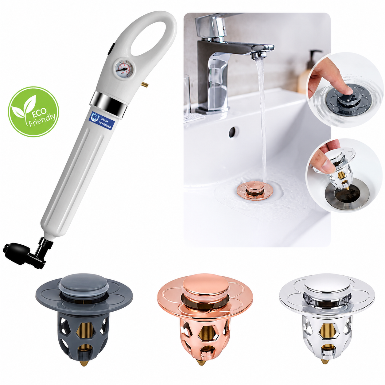 DrainBlast Abflussreiniger mit pneumatischem Druck | Karnz
