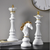Schwarzes und goldenes dekoratives Schachfigurenset