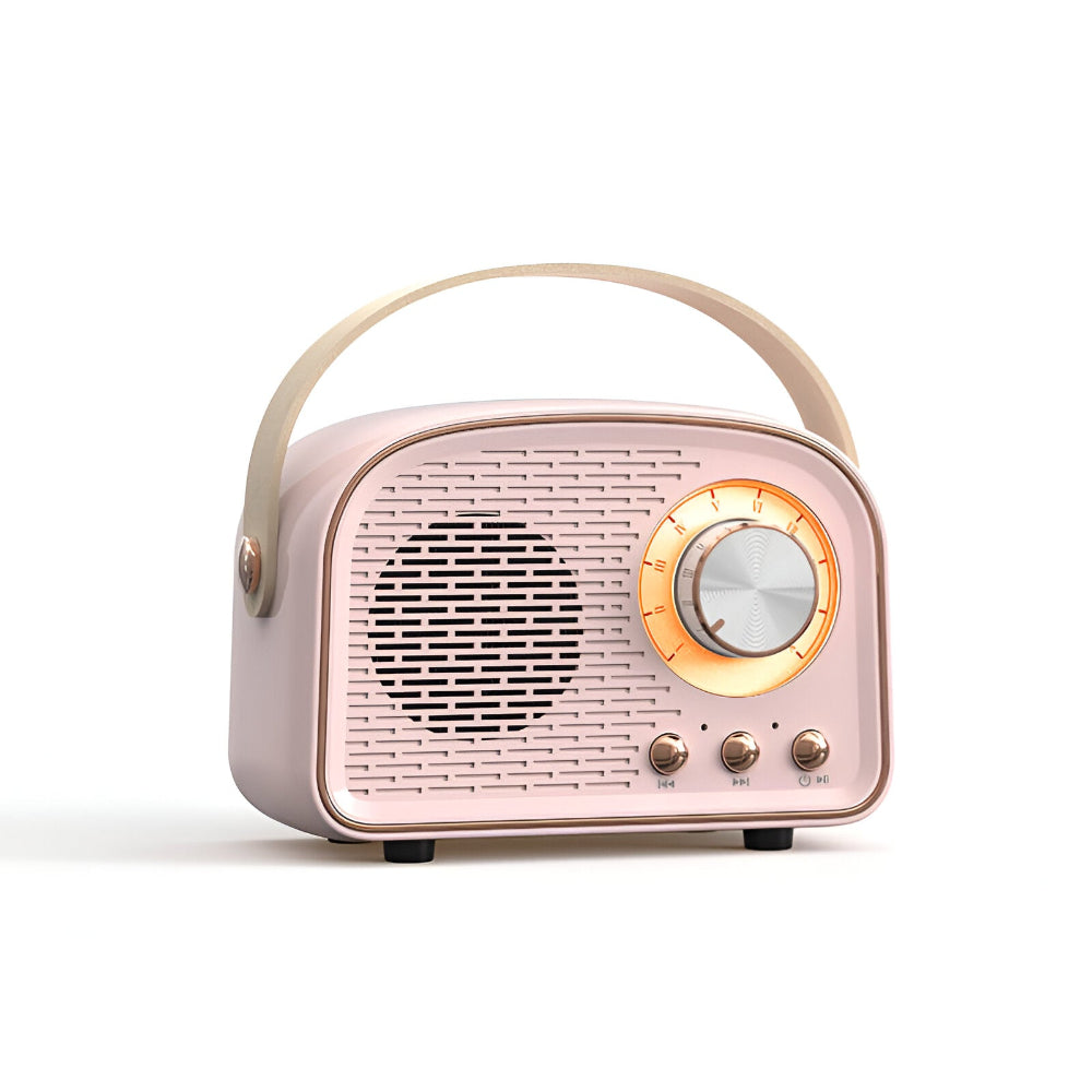 SoundRetro Bluetooth Lautsprecher – Kabelloser Vintage Lautsprecher mit tiefem Sound & Retro-Design | Karnz