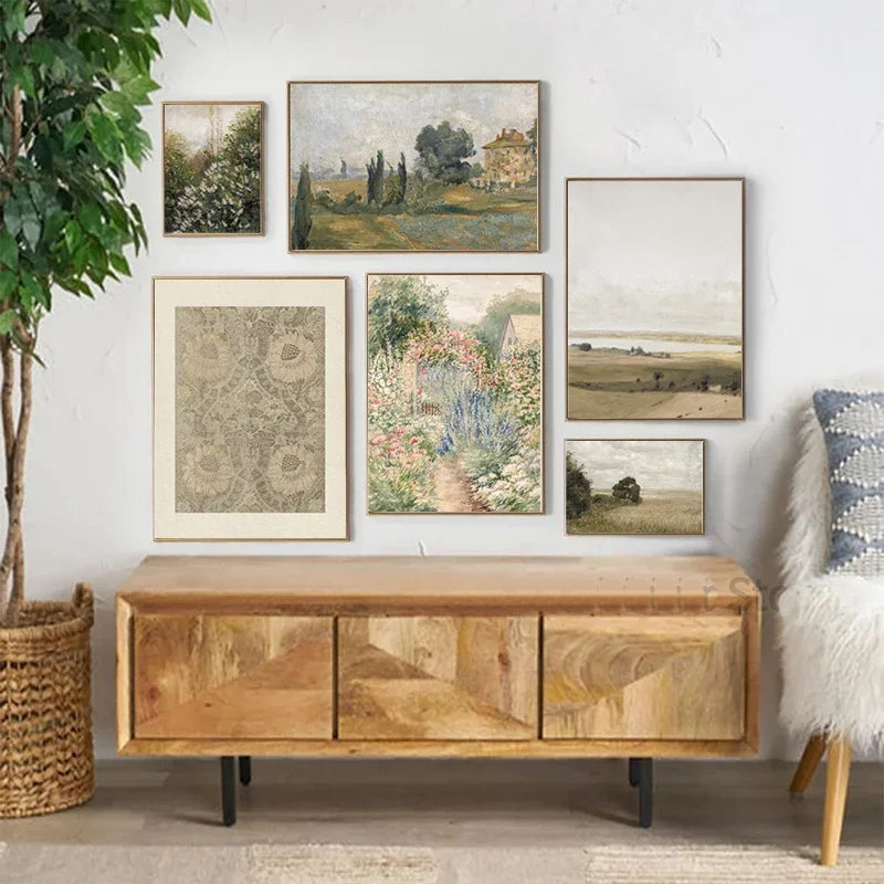 Klassische Vintage Sommer Landschaften Fine Art Leinwanddrucke Galerie Wandkunst Bilder für Wohnzimmer Esszimmer Schlafzimmer Wohnkultur | Karnz