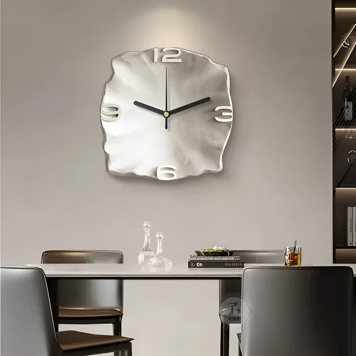 Sandstein Wanduhr – Modernes 3D-Design | Dekorativ für Wohnzimmer und Büros | Karnz
