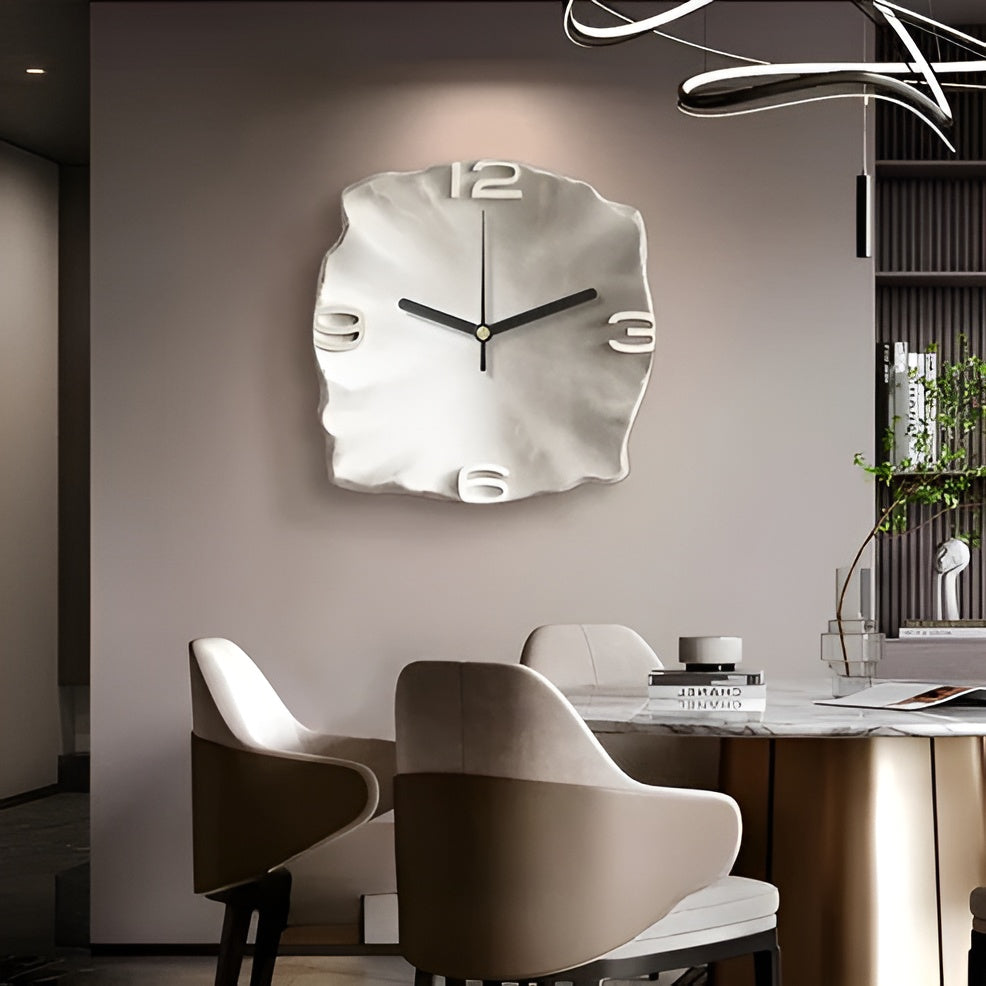 Sandstein Wanduhr – Modernes 3D-Design | Dekorativ für Wohnzimmer und Büros | Karnz