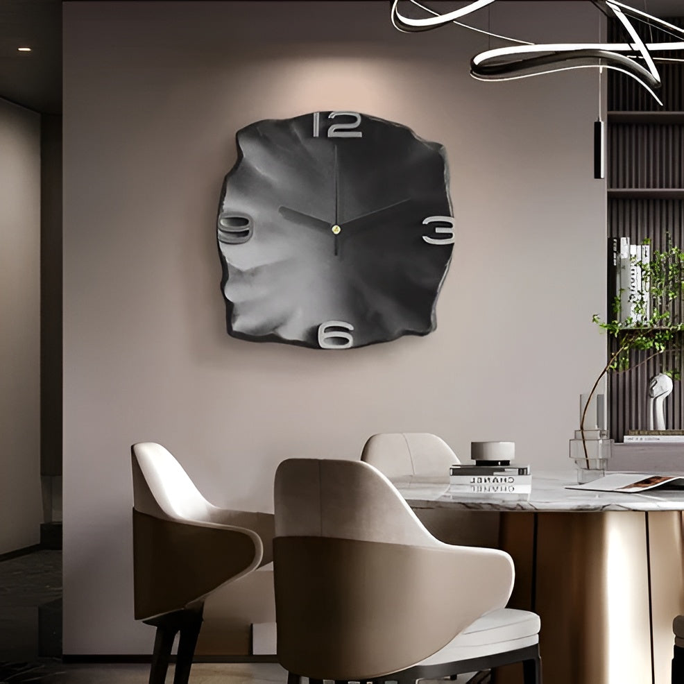 Wanduhr aus Sandstein – Modernes 3D-Design | Dekoratives Accessoire für Wohnzimmer und Büros