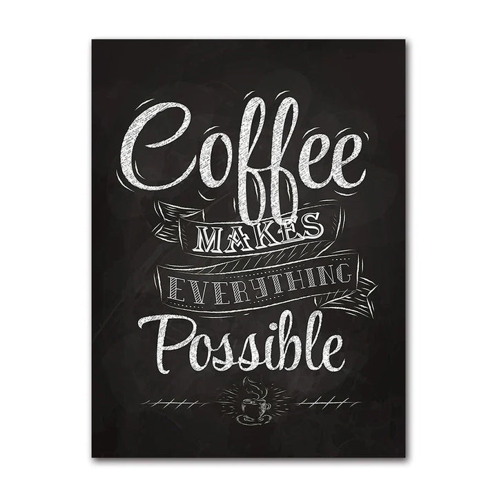 Kaffeekenner Wandkunst Fine Art Leinwanddrucke Schwarz Weiß Kaffee Menü Poster Bilder Für Küche Diner Cafeteria Kunst Dekor