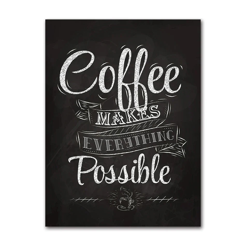 Kaffee Connaisseur Wandkunst Fein Kunst Leinwanddrucke Schwarz Weiß Kaffee Menü Poster Bilder Für Küche Diner Kaffeehaus Café Kunst Dekor | Karnz