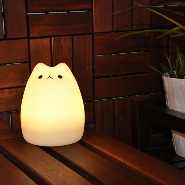 Farbwechselnde Katzen-Nachtlampe | Karnz