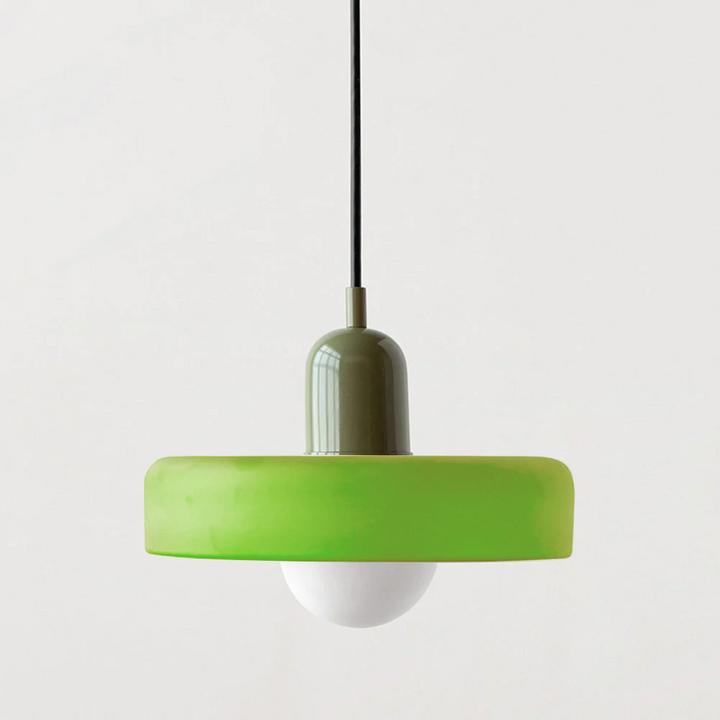 Bauhaus Bunte Glas Pendelleuchte - Moderne Designlampe für Wohnzimmer und Esszimmer | Karnz