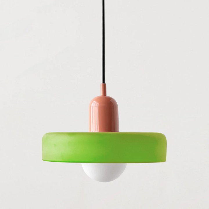Bauhaus Bunte Glas Pendelleuchte - Moderne Designlampe für Wohnzimmer und Esszimmer | Karnz