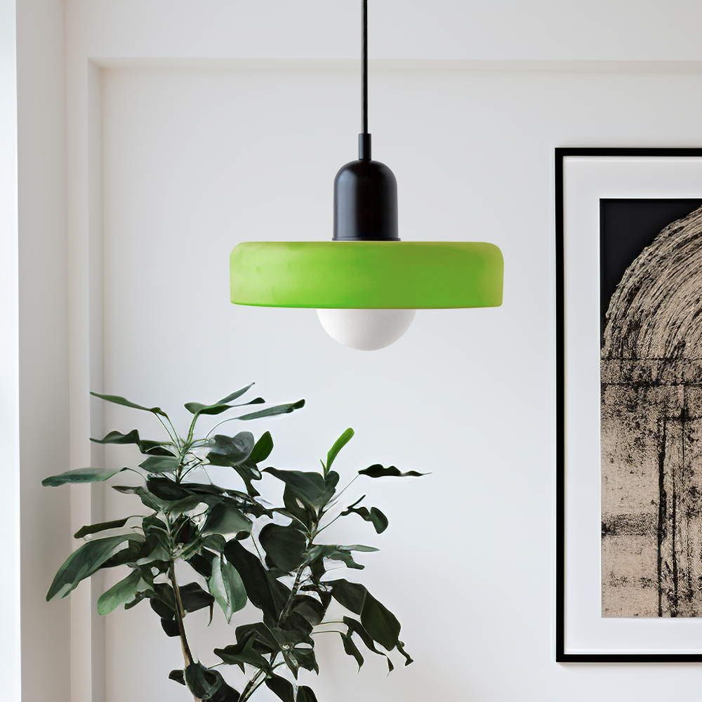 Bauhaus Bunte Glas Pendelleuchte - Moderne Designlampe für Wohnzimmer und Esszimmer | Karnz