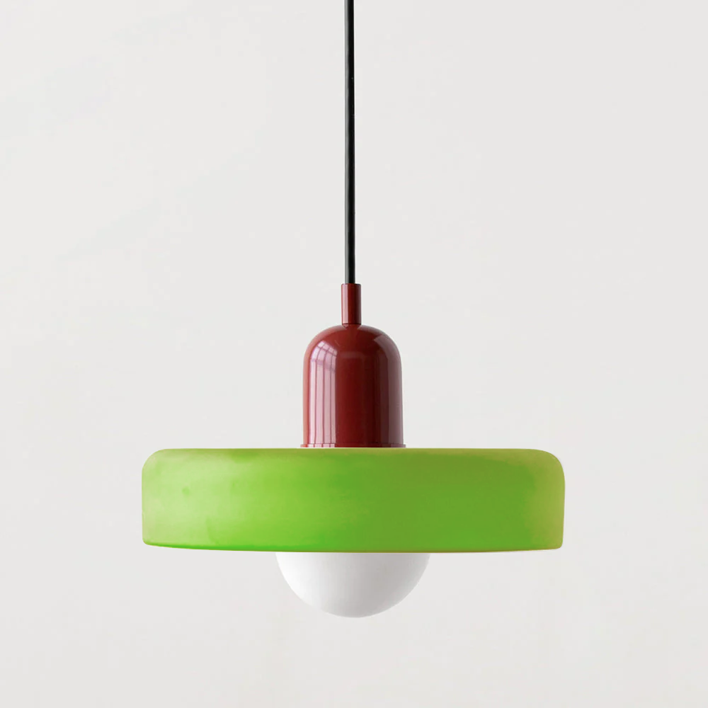 Bauhaus Bunte Glas Pendelleuchte - Moderne Designlampe für Wohnzimmer und Esszimmer | Karnz