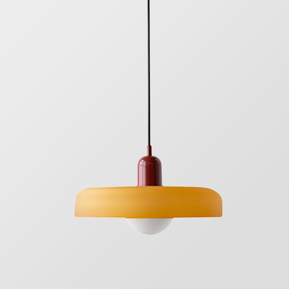 Bauhaus Bunte Glas Pendelleuchte - Moderne Designlampe für Wohnzimmer und Esszimmer | Karnz