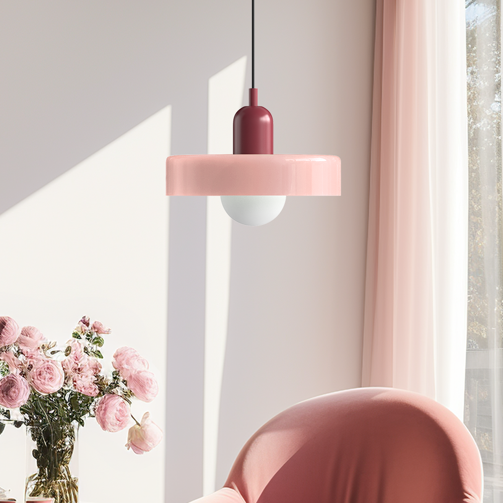 Bauhaus Bunte Glas Pendelleuchte - Moderne Designlampe für Wohnzimmer und Esszimmer | Karnz